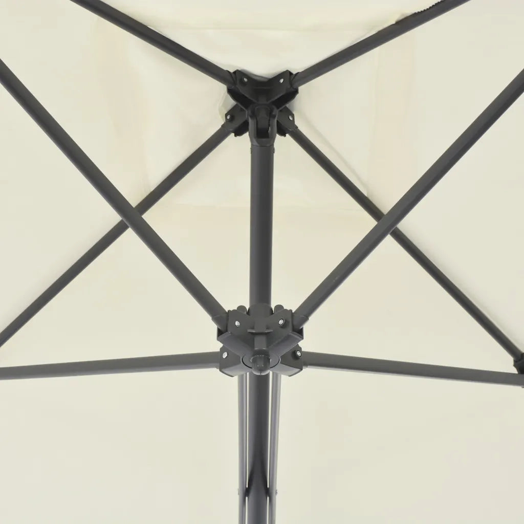 Ombrellone da Esterni con Palo in Acciaio 250x250 cm Sabbia 44882