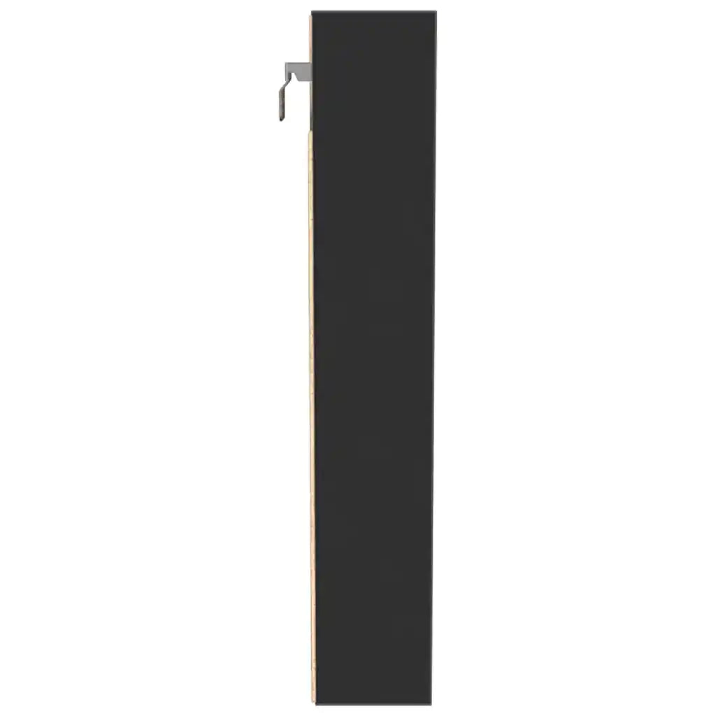 Armadietto con Vetrina Nero 100x8,5x50 cm in Legno Multistrato CFW6240869
