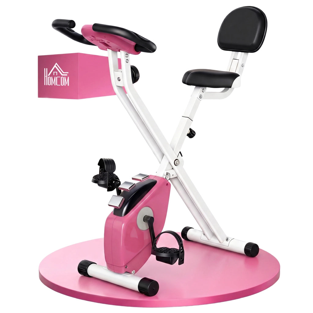 Cyclette Pieghevole Magnetica da Casa ¨C Zephmum ¨C Rosa 43x97x109cm