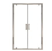 Porta Parete Doccia 120 cm 2 Ante Saloon in Cristallo Trasparente 6mm H195 Bonussi Giuly
