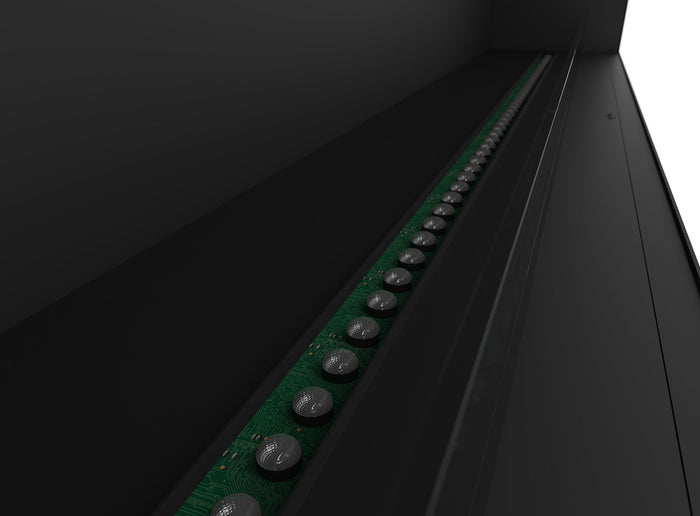 Camino a Vapore Elettrico da Incasso 220x45(64,8)x40 cm Invapo Inside con Ricarica Automatica e LED RGB Nero