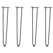 Gambe a forcina per tavoli consolle 4 pz | Piede del tavolo Antracite 72 cm Acciaio massiccio