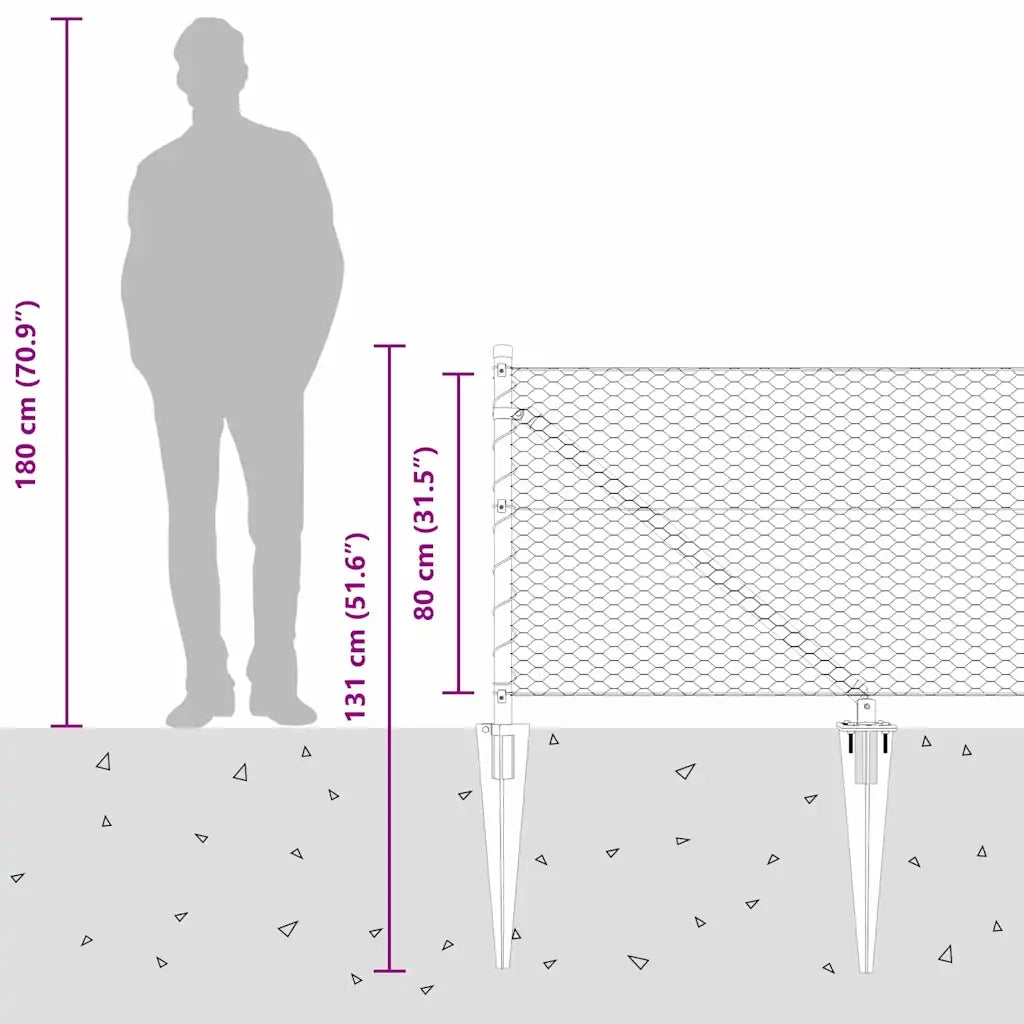 Palo della recinzione | Pannello per recinzione Grigio