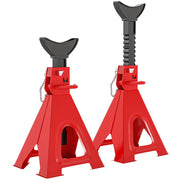 Cavalletto di sollevamento 6 tonnellate ¨C zephmum ¨C Rosso, 2 pezzi, regolabile in altezza