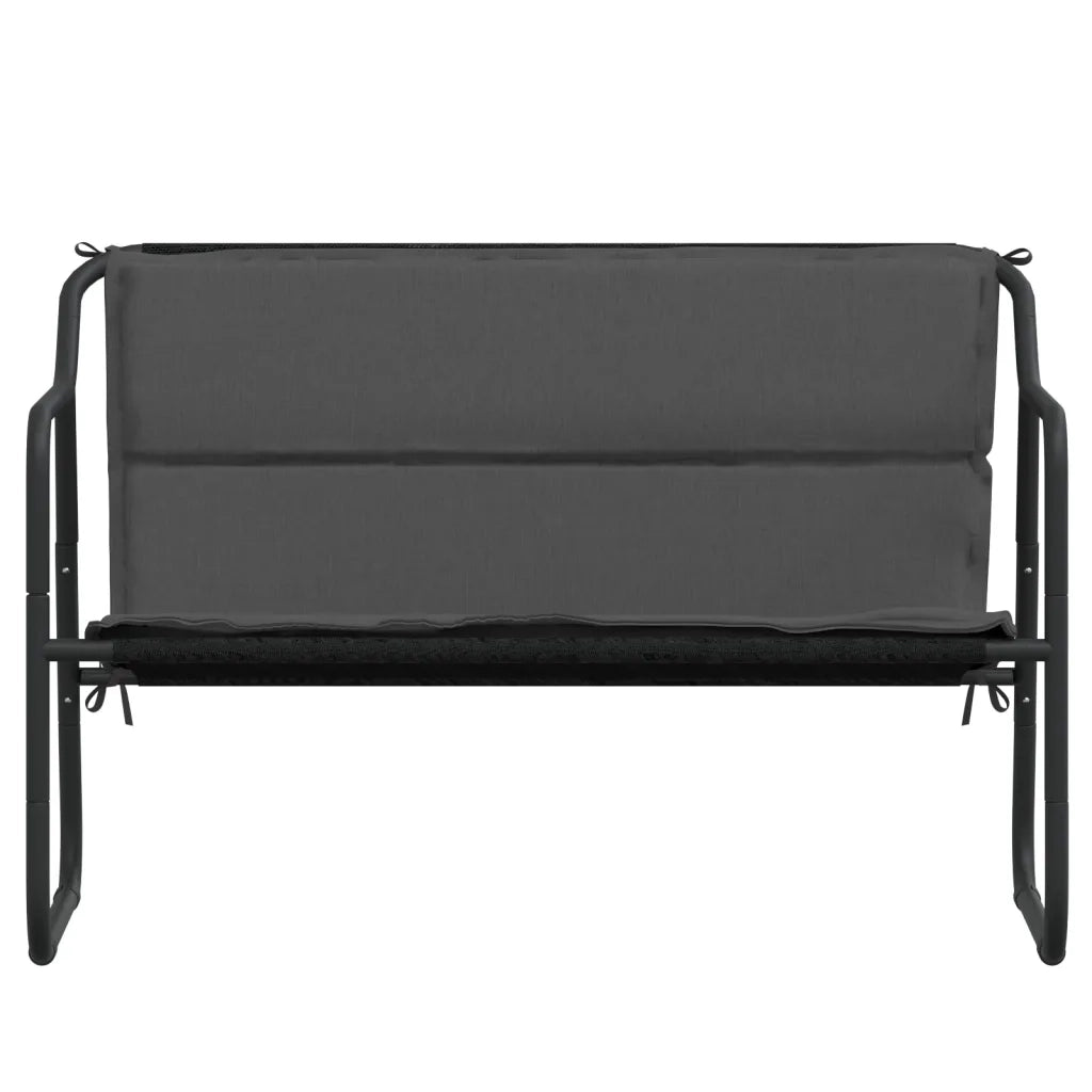Panca da Giardino 2 Posti con Cuscino Antracite in Acciaiocod mxl 129826