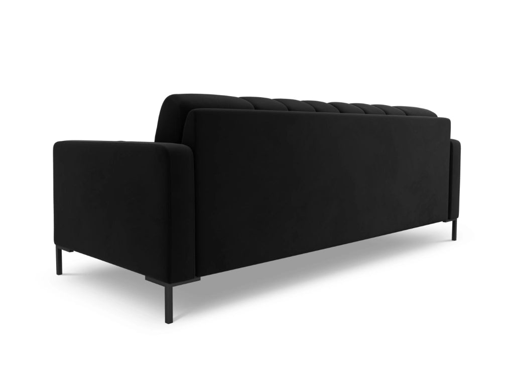 Cosmopolitan Design - Divano "Bali" 4 posti in velluto nero 
