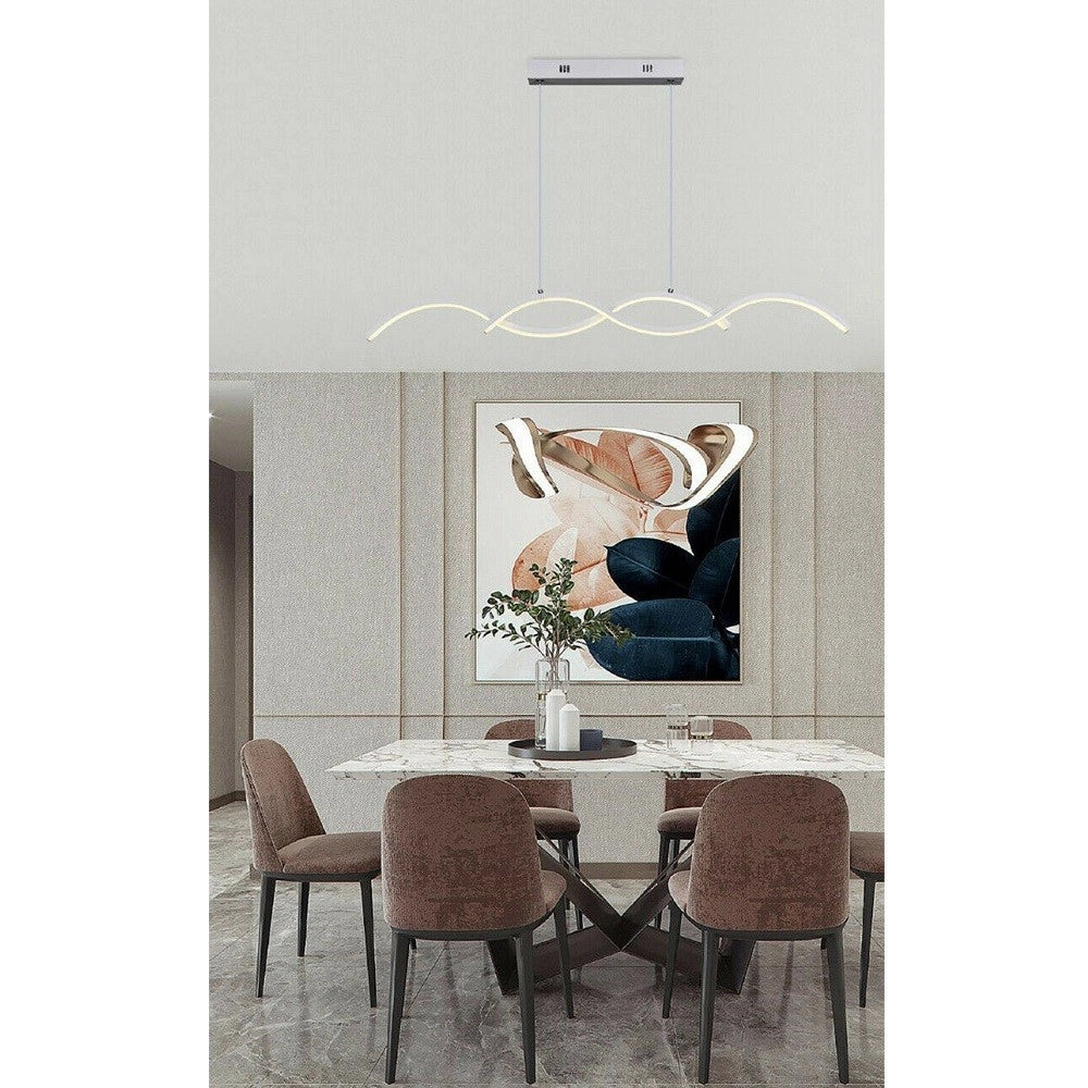 Trade Shop - Lampadario Led Moderno Lampada Twist Sospensione 25w Luce 6500k 4000k 3000k A43b -