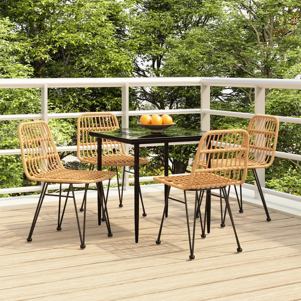 Set da Pranzo da Giardino 5 pz in Polyrattan cod mxl 35580