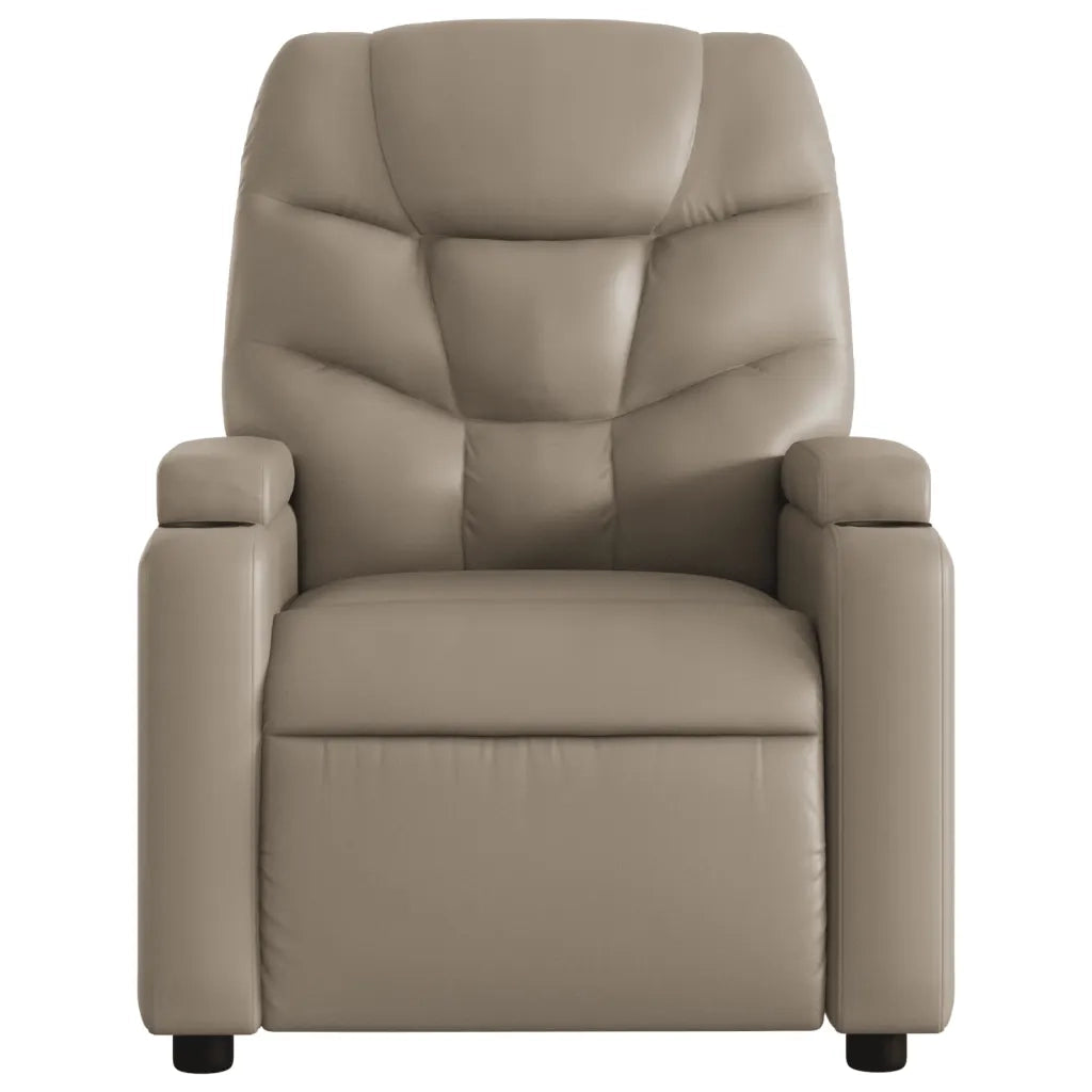 Poltrona | Sedia Relax Reclinabile Cappuccino in Similpelle