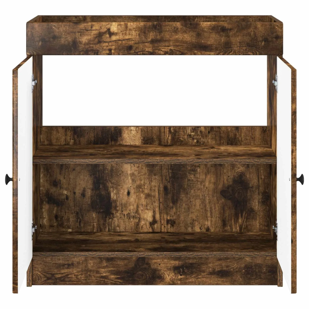 Mobiletto da bagno sotto il lavello Rovere Fumo 890069