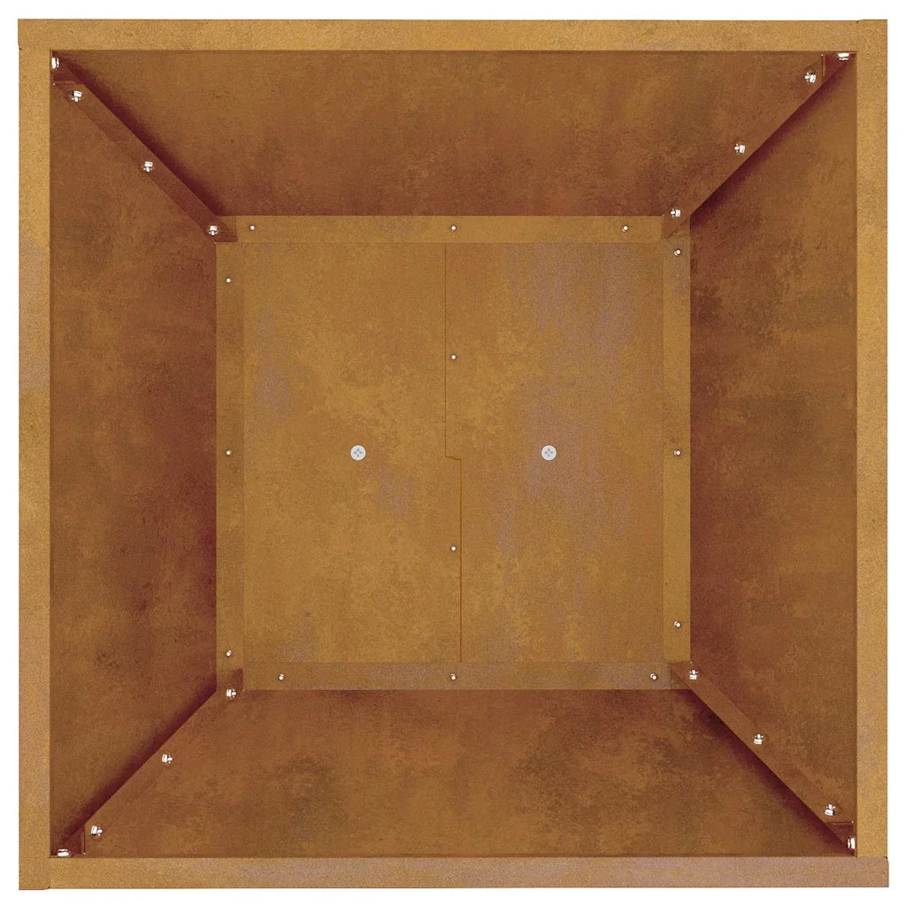 Vaso a Pilastro-Fioriera da Esterno-Contenitore per Piante Argento 40 x 40 x 100 cm 420590