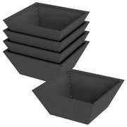 Fioriere | Cassetta per fiori | Vaso da giardino 5 pz Nero 40 x 40 x 15 cm