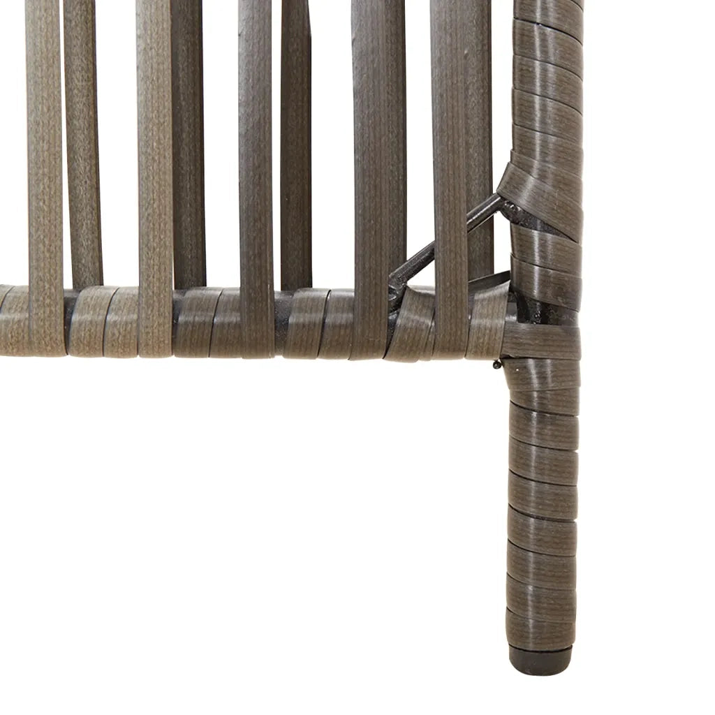 Divisorio per Ambienti | Divider per stanze | Paravento a 3 Pannelli Grigio in Polyrattan