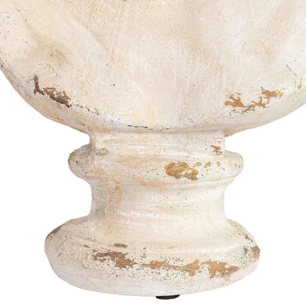 Figura decorativa, busto in magnesio bianco, cm 43x34x66h
