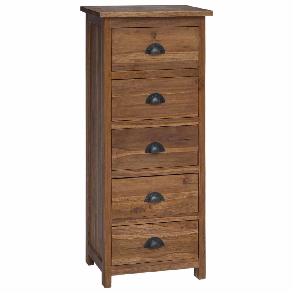 Cassettiera Naturale 45 x 35 x 110 cm Legno di teak solido 42017962