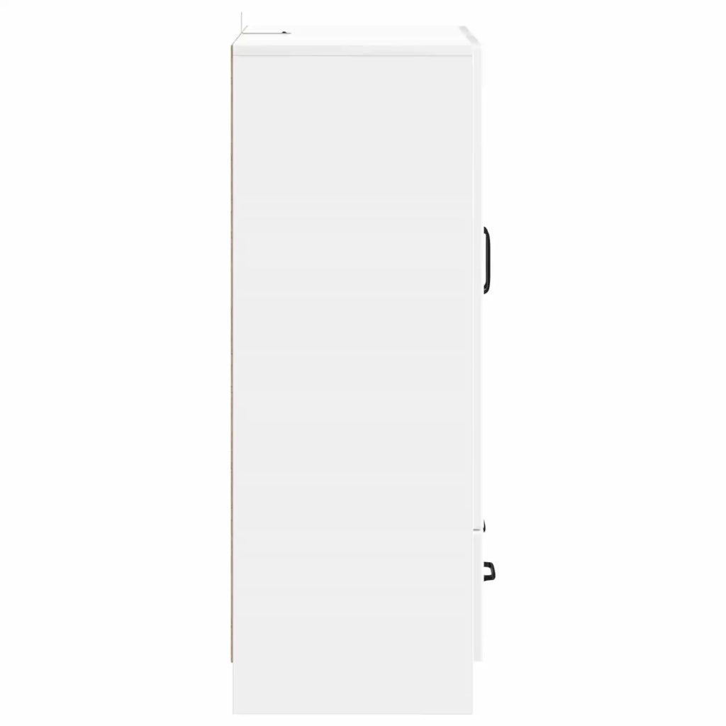 Credenza Bianco Lucido 66 x 34,5 x 92 cm Legno ingegnerizzato