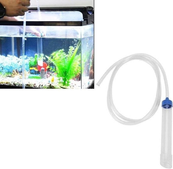 Pompa per Sifonazione Manuale per Acquario con Funzione di Ricircolo e Pulizia del Filtro - Sifon per Acquario con Pompa di Pulizia - Strumento di Trasferimento in PVC