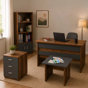 Rebekah, set da Ufficio Modulabile, Marrone Noce