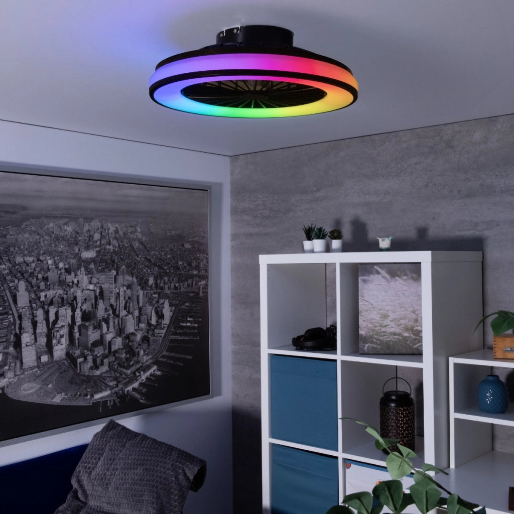 Plafoniera Kanlux Plave LED 48W RGB con ventilatore