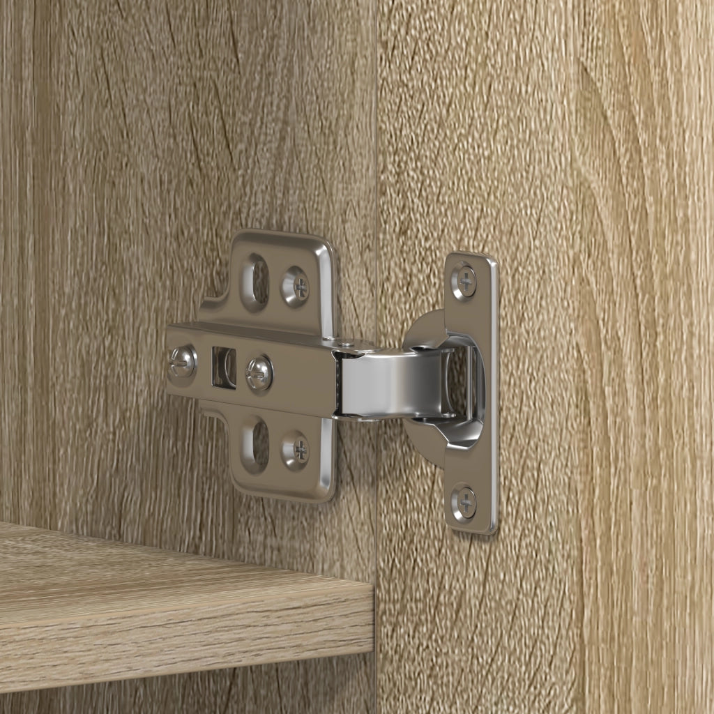 Mobile per scarpe Rovere Sonoma 80x35,5x180 cm Legno ingegnerizzato