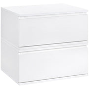 Set 2 Comodini Sospesi 49x38x23 cm in MDF e  Truciolato Bianco