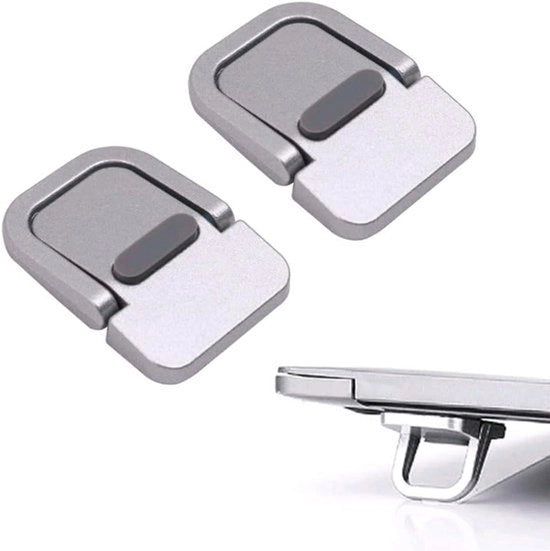 Alzata per Tastiera Portatile - Supporto per Laptop - Argento - Invisibile - Computer - Mini - 2 pezzi - Adatto per Tastiere - Adesivo Autoattacco