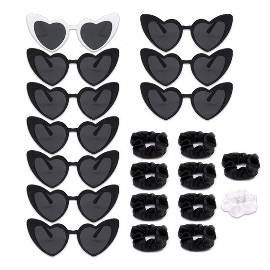 Sistema solare a forma di cuore - Accessorio da festa - Qualità premium - Set da 10 pezzi - Occhiali carini - Per feste e festival