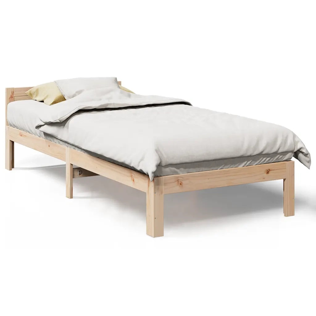 Giroletto senza Materasso-Struttura Letto 80x200 cm in Legno Massello Pino 739457