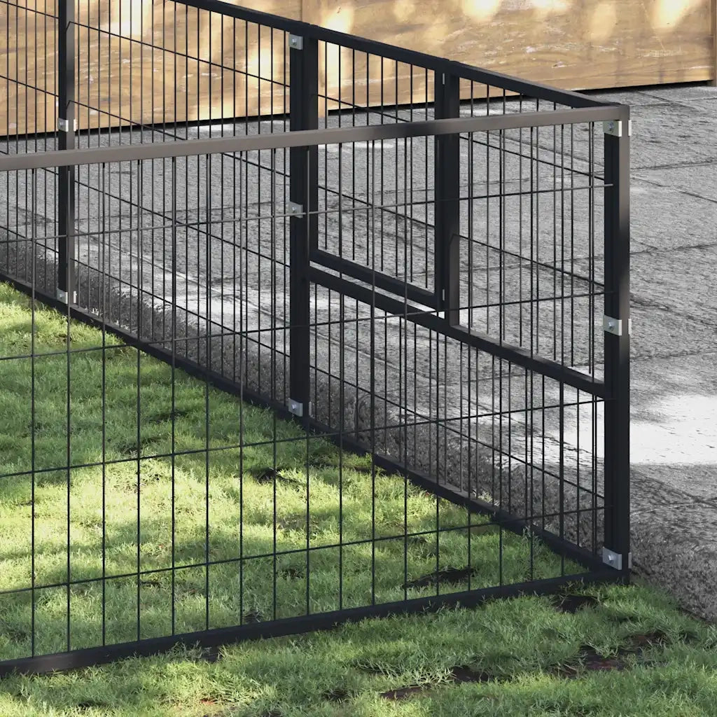 Gabbia per Cani Nera 40 mÂ² in Acciaio cod mxl 44566