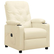 Divano Sedia-Poltrona Reclinabile Elettrica Crema in Similpelle 158653