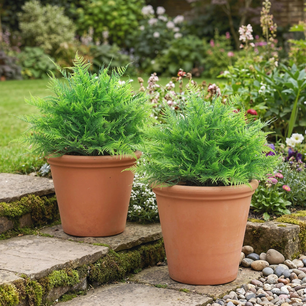Set di 2 piante artificiali Boston Fern ¨C zephmum ¨C verde 60 cm