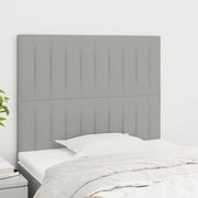 Testiera-Testata Decorativa Grigio Chiaro 100x5x118/128 cm Tessuto 318596