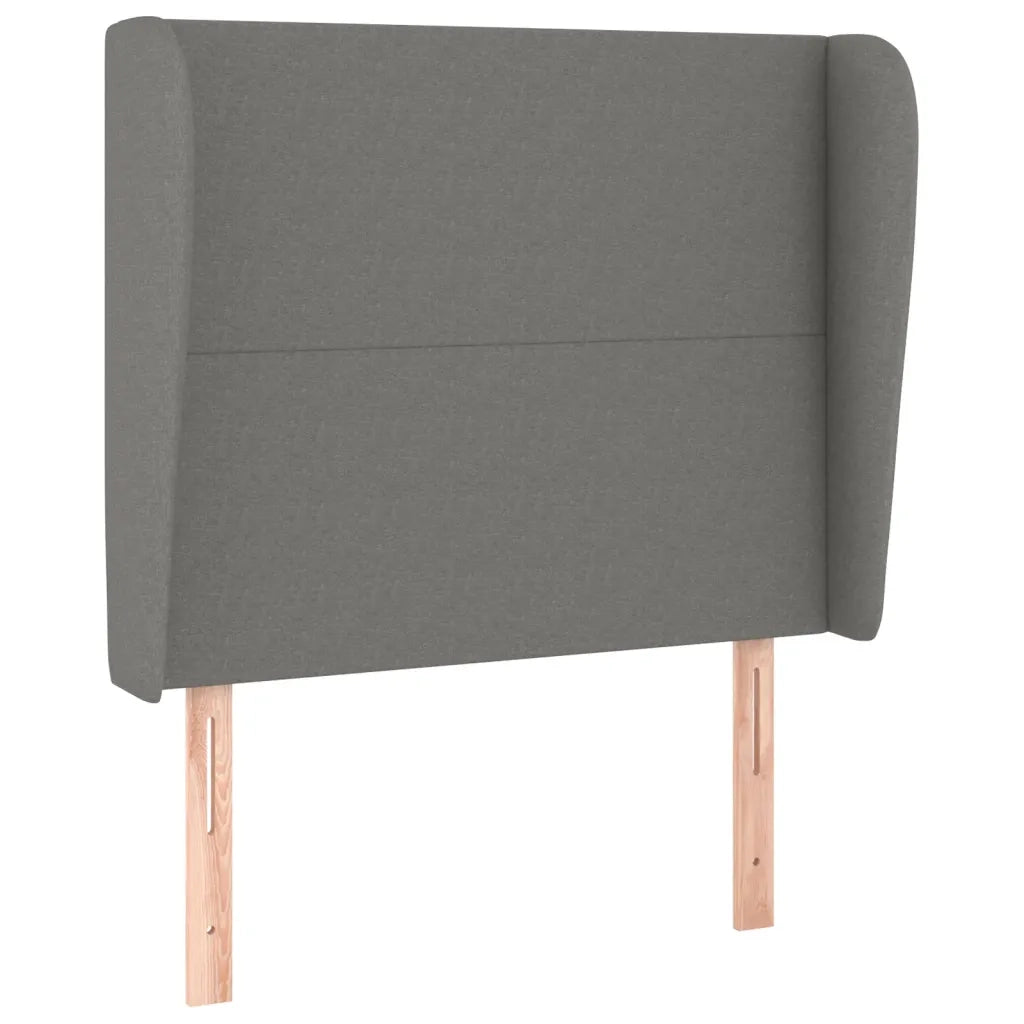 Testiera ad Orecchio Grigio Scuro 93x23x118/128 cm in Tessuto 3117659