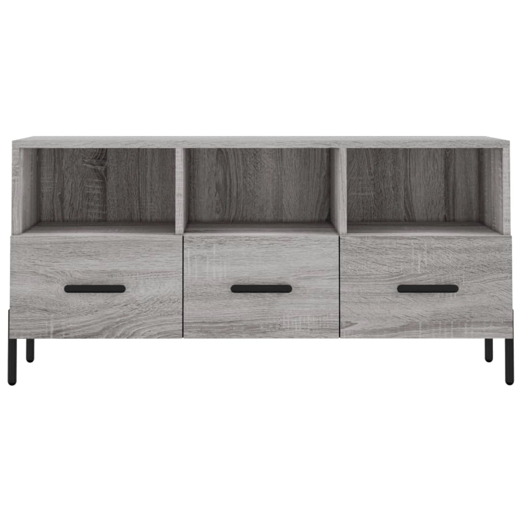 Mobile TV multimediale mensola TV credenza TV sala da pranzo soggiorno camera da letto Sonoma 102 x 36 x 50 cm legno ingegnerizzato grigio 02_0028360