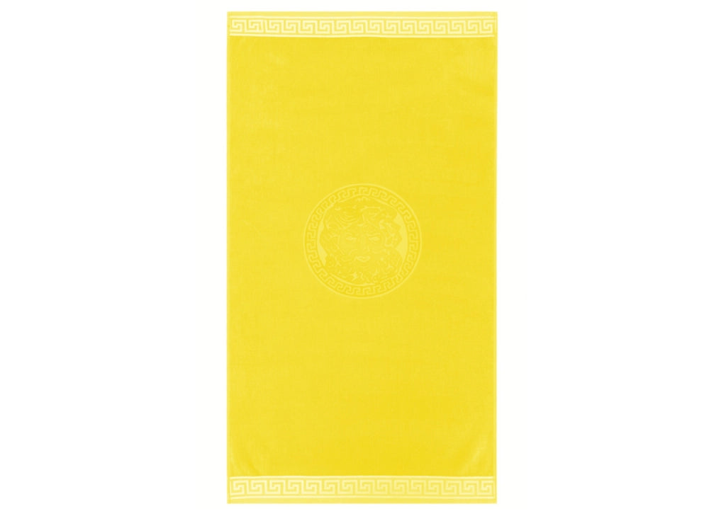 Telo Mare Jacquard Spugna Asciugamano Spiaggia Disegno Cameo Fluo - Telo Mare - Giallo