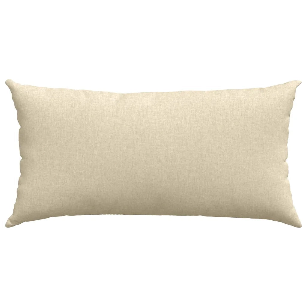Cuscini da Divano 2 pcs Crema 80 x 40 cm Tessuto
