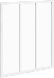 IDMarket - Metallo Bianco e Vetro temperato Tetto in Vetro a 3 lastre L. 93 x H. 108 cm
