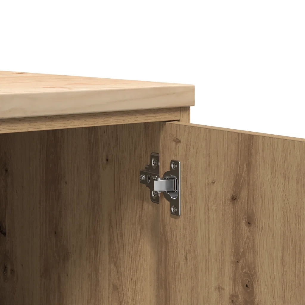 Armadietto per Garage in Rovere Artigianale 30x51x85 cm 860561