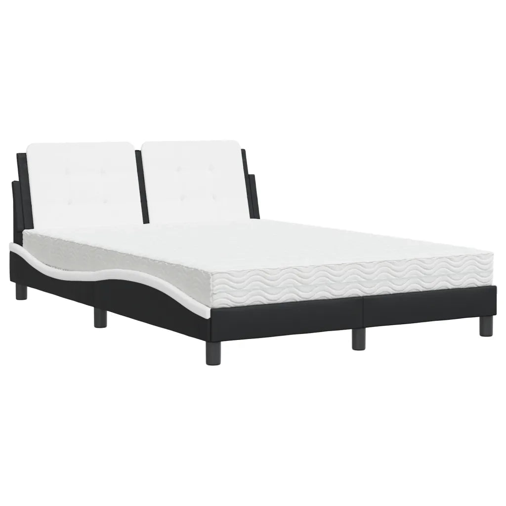 Giroletto senza Materasso Zadar Nero e Bianco 120x200 cm in Similpelle 3208857