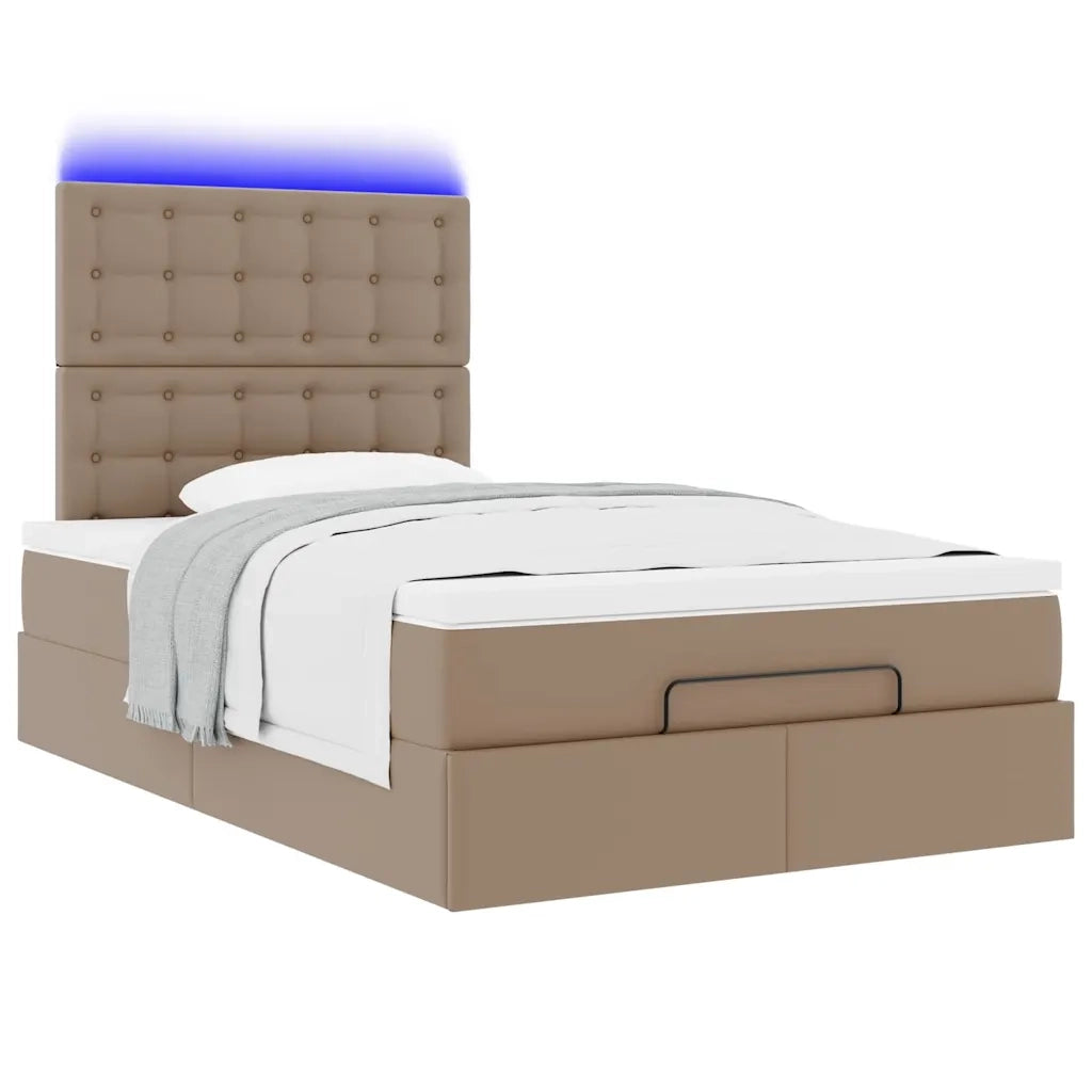 Struttura Letto Pouf con Materasso 120x200 cm Similpelle 3313849