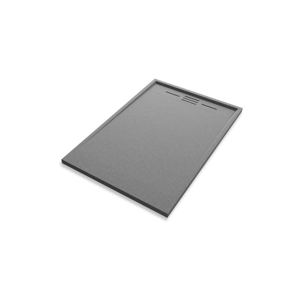 Piatto doccia 80x100 effetto pietra colore grigio | Spanios