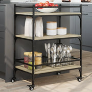 Carrello da Cucina-Scaffale per Cucina Rovere Sonoma 65x40x86,5cm Legno Multistrato