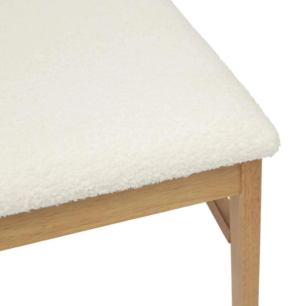 Sedia da pranzo 2 pcs Naturale e chiaro Legno di gomma solido