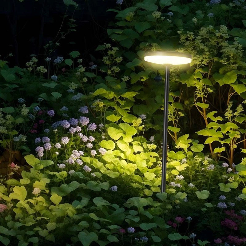 Lampada LED da Giardino 12W con Picchetto a Doppio Fissaggio a Terra Colore Antracite, diametro 15 cm, altezza 80 cm, 4000K, IP65 - sku 10426