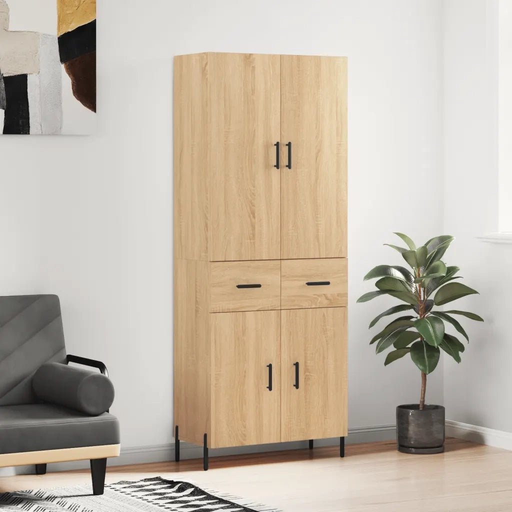 Credenza Rovere Sonoma 69,5x34x180 cm in Legno Multistrato 3198156
