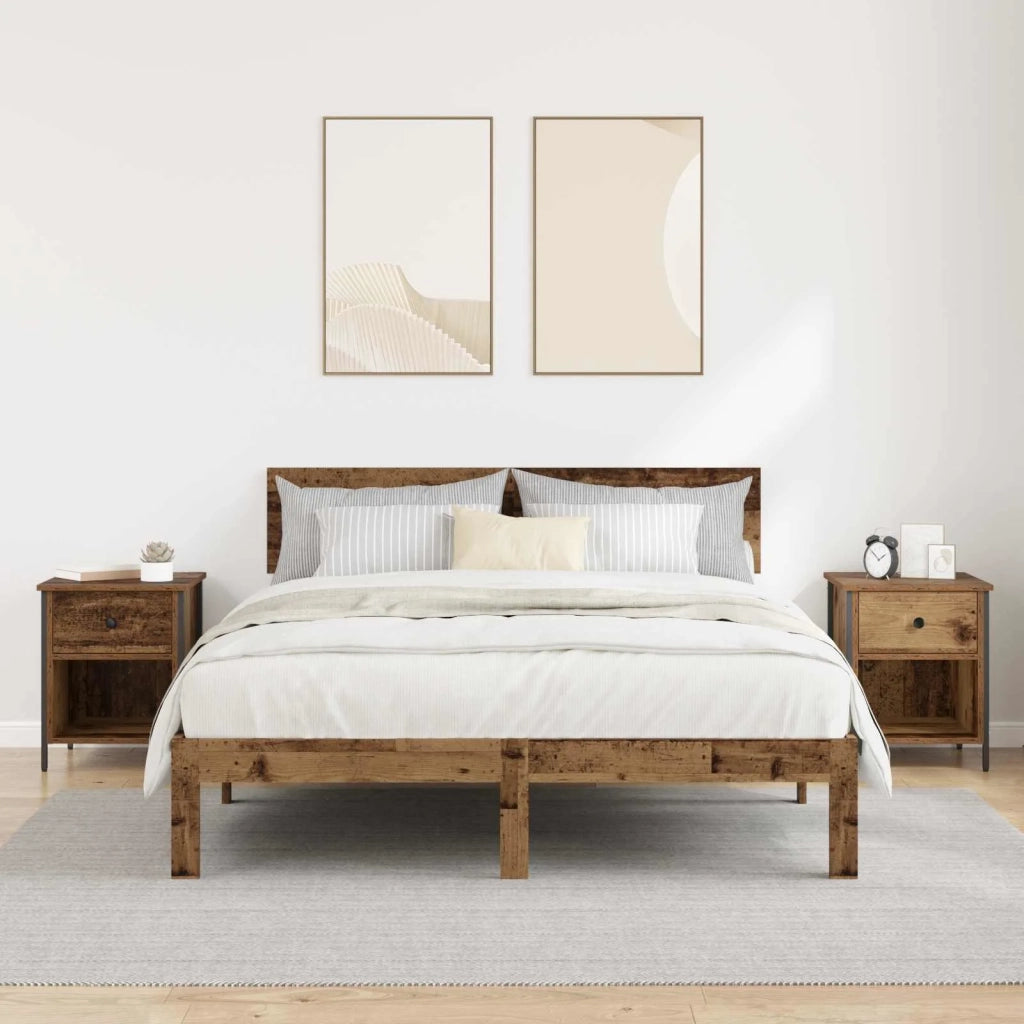 Armadio da Notte 2 pcs Legno vecchio 40 x 42 x 50 cm
