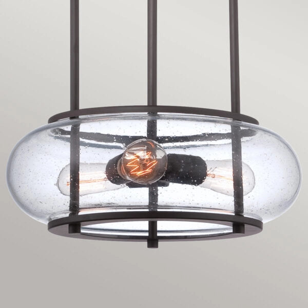 Lampadario Quoizel Trilogy bronzo antico 3xE27 Ø40,6