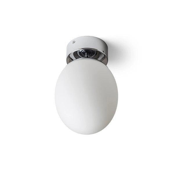 Plafoniera MERINGUE 16 da soffitto  vetro opalino/cromo 230V E27 15W IP44