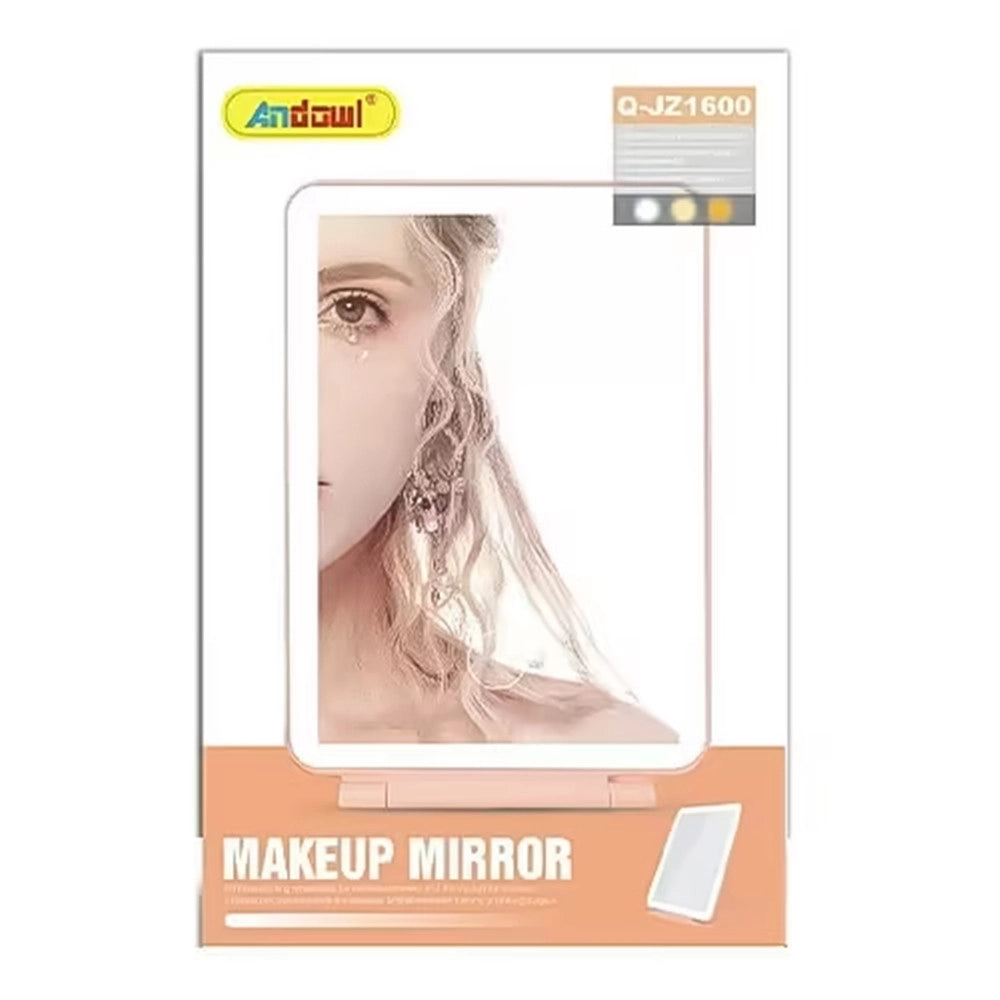 Trade Shop - Specchio Per Trucco Con Illuminazione 3 Tonalità Di Luce Bianca Per Bagno Comodino Q-jz1600 -