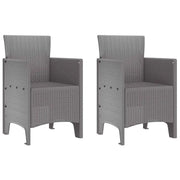 Sedia da Giardino 2 pz | Sedie da Esterno Grigio chiaro 53 x 49 x 85 cm